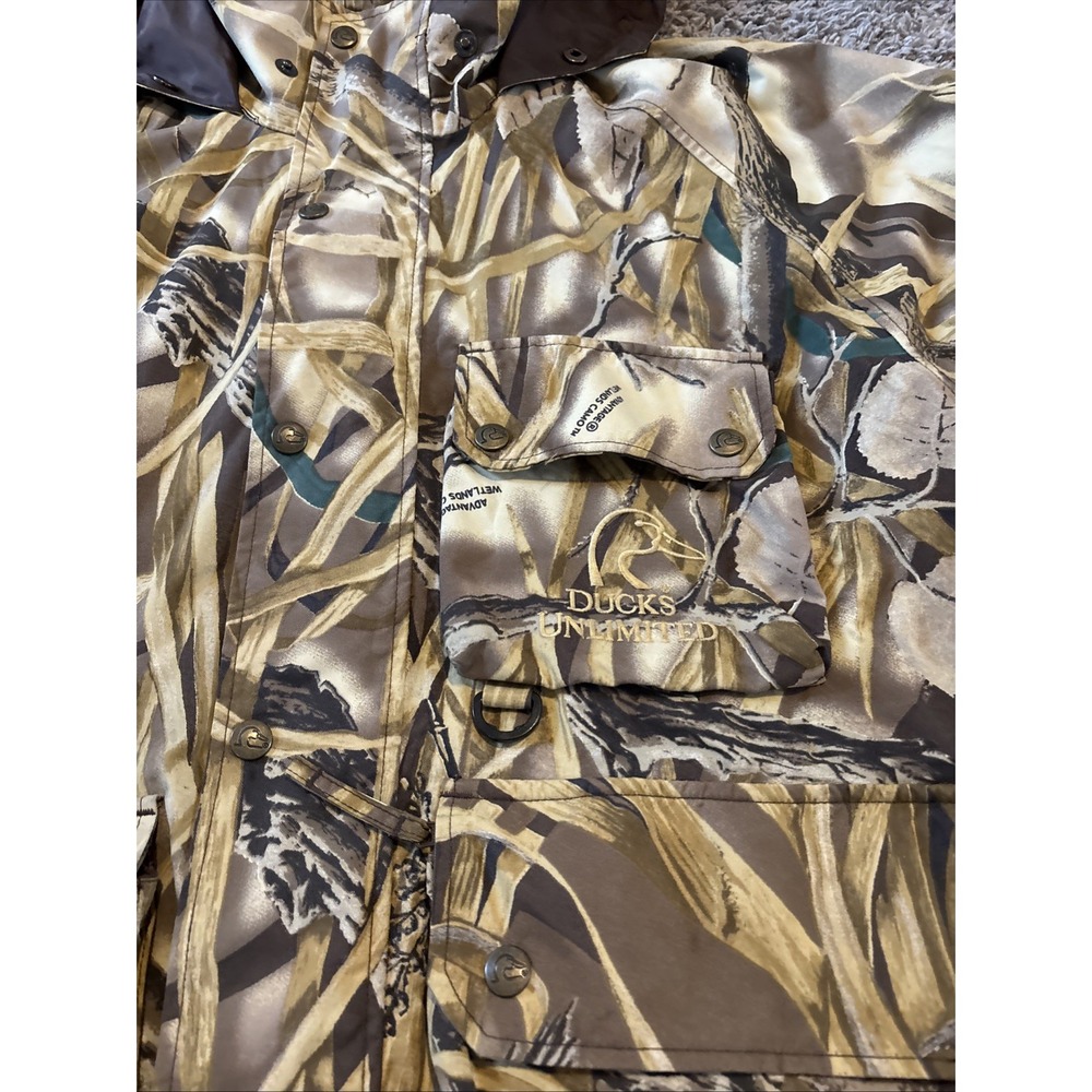 Whitewater Outdoors DUCKS UNLIMITED Advantage Wetlands Camo Hunting Coat L USA - Picture 2 of 8